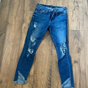 Express ankle jeans distressed - mid rise